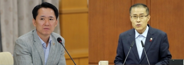 ⓒ대전시의회 의장 선거 재후보등록 마감일인 9, 권중숭 의원(왼쪽)과 이종호 의원(오른쪽)이 의장 후보로 등록했다. 다원뉴스